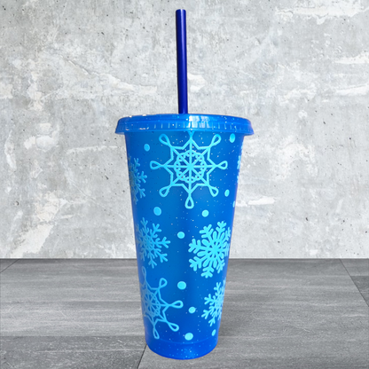 Christmas Snowflakes Cold Cup